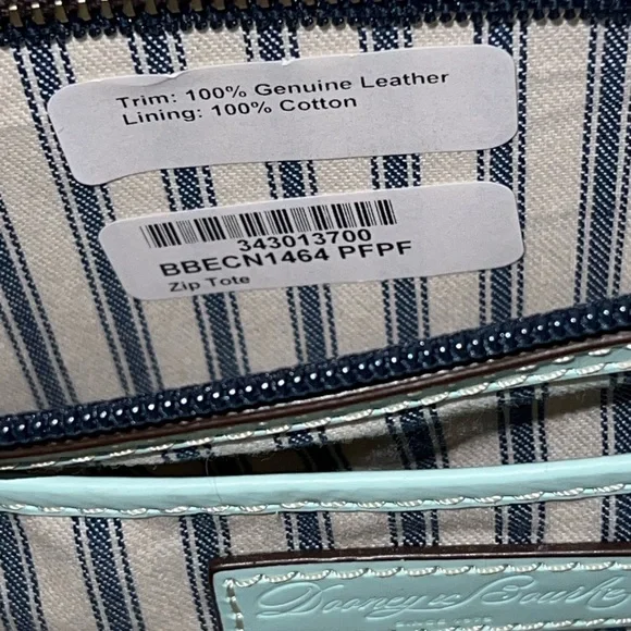 Dooney & Bourke Pale Blue Beacon Zip Tote - Picture 9 of 15